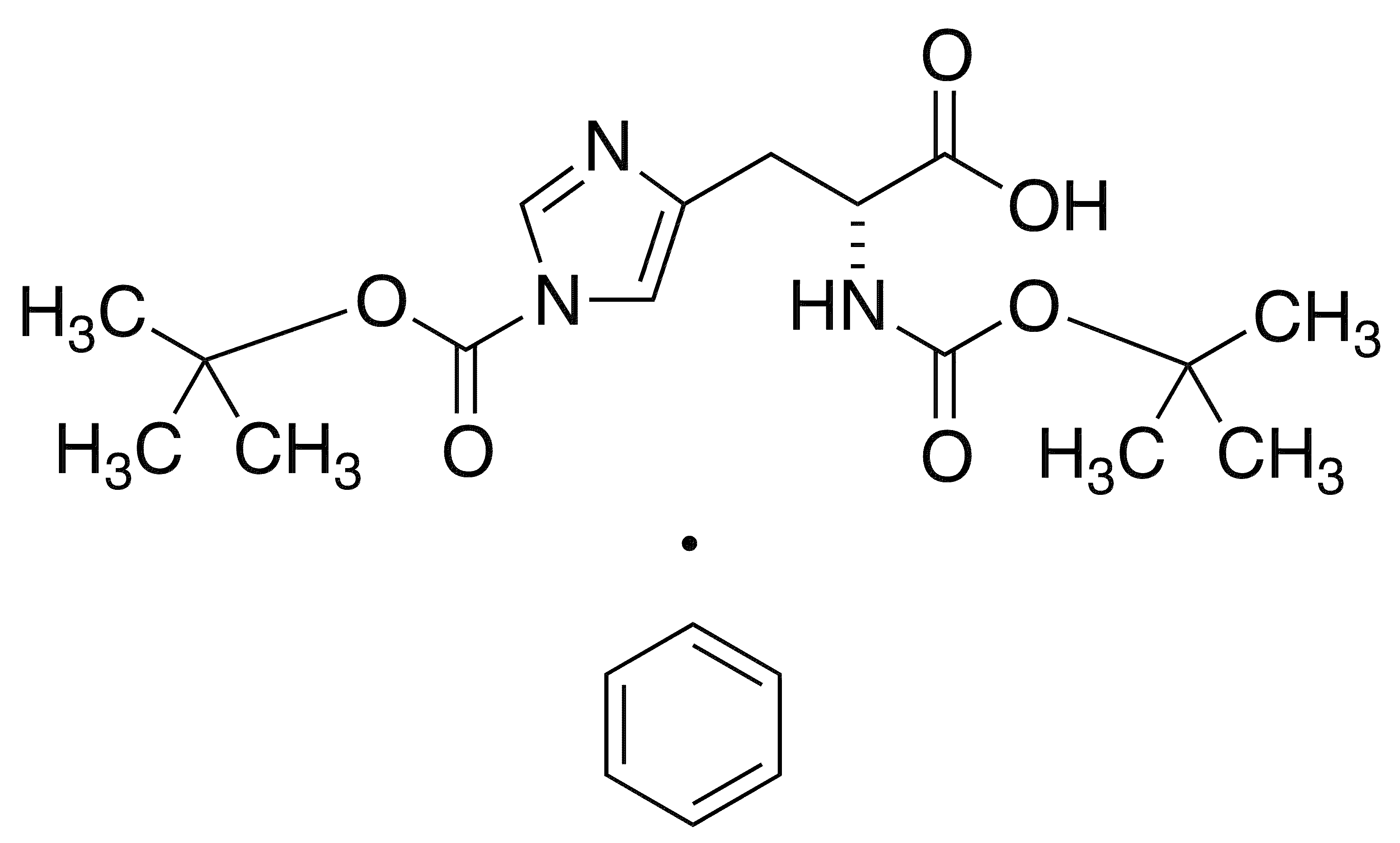 Boc-d-his(boc)-oh.benzene - Chemical structure and product image