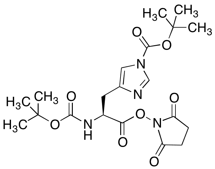 Boc-his(1-boc)-osu - Chemical structure and product image