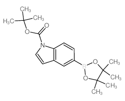 1-BOC-indole-5-boronic acid, pinacol ester - Chemical structure and product image