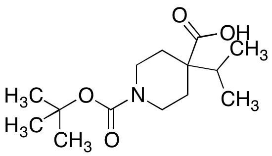 1-Boc-4-isopropyl-4-piperidinecarboxylic Acid - Chemical structure and product image