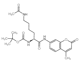 Boc-lys(ac)-amc - Chemical structure and product image