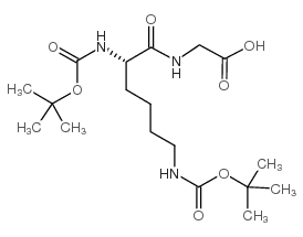 Boc-lys(boc)-gly-oh - Chemical structure and product image