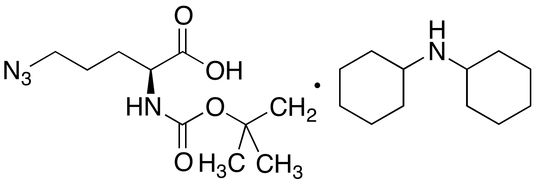 (S)â€‹-â€‹Boc-â€‹2-â€‹Amino-â€‹5-â€‹azido-â€‹pentanoic Acid Dicyclohexylammonium Salt - Chemical structure and product image