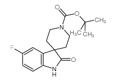 1-Boc-5-fluoro-1,2-dihydro-2-oxo-spiro[3h-indole-3,4-piperidine] - Chemical structure and product image