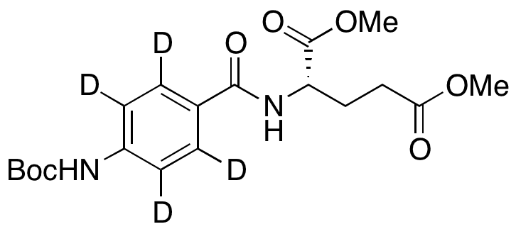 N-Boc-(p-aminobenzoyl)-L-glutamic Acid-d4 Dimethyl Ester - Chemical structure and product image