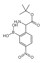 2-(BOC-Aminomethyl)-5-nitrophenylboronic acid - Chemical structure and product image