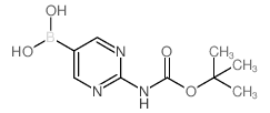 2-(BOC-Amino)pyrimidine-5-boronic acid - Chemical structure and product image