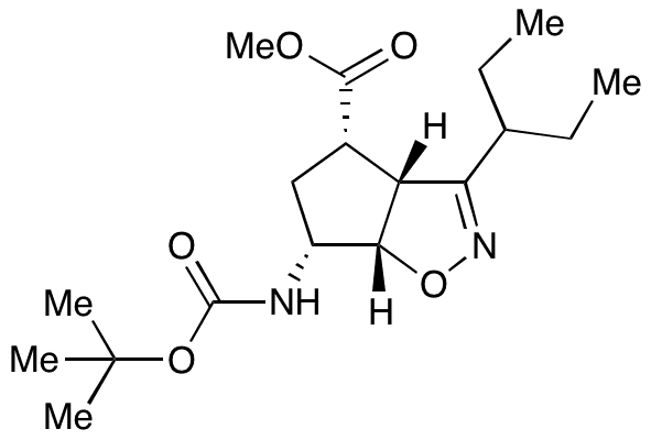 (3aR,4S,6R,6aS)-6-(N-Boc-amino)-3-(1-ethylpropyl)-3a,5,6,6a-tetrahydro-4H-cyclopent[d]isoxazole-4-carboxylic Acid Methyl Ester - Chemical structure and product image
