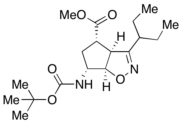 (3aS,4S,6R,6aR)-6-(N-Boc-amino)-3-(1-ethylpropyl)-3a,5,6,6a-tetrahydro-4H-cyclopent[d]isoxazole-4-carboxylic Acid Methyl Ester - Chemical structure and product image