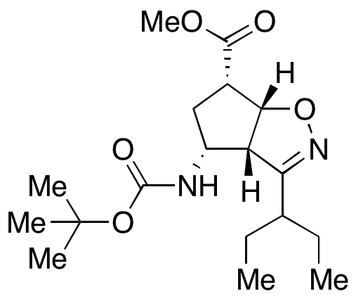 (3aS,4S,6R,6aR)-6-(N-Boc-amino)-3-(1-ethylpropyl)-3a,5,6,6a-tetrahydro-4H-cyclopent[d]isoxazole-4-carboxylic Acid Methyl Ester - Chemical structure and product image