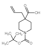 1-Boc-4-allyl-4-piperidinecarboxylic Acid - Chemical structure and product image
