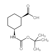 cis-(+/-)-3-(Boc-amino)cyclohexanecarboxylic Acid - Chemical structure and product image