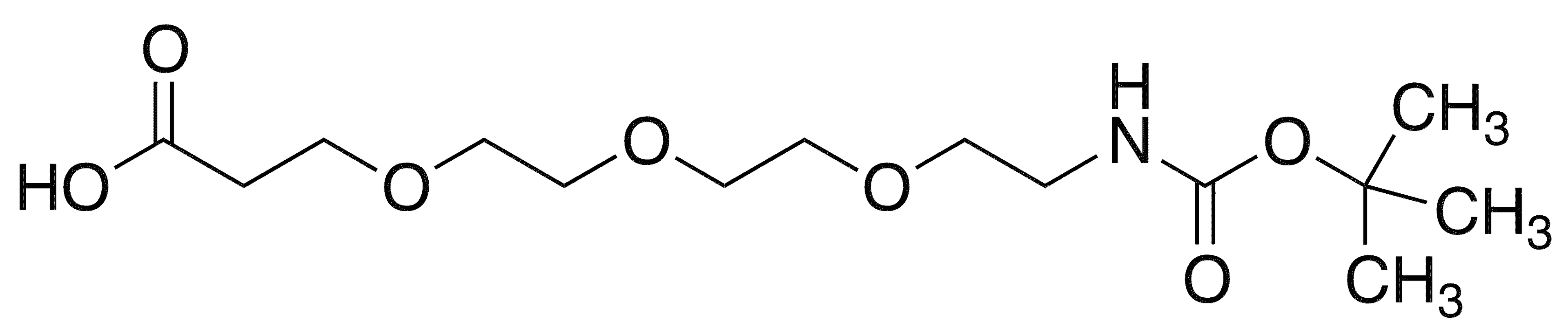 t-Boc-N-amido-PEG3-acid - Chemical structure and product image