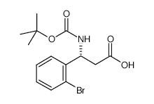 Boc-(R)-3-amino-3-(2-bromo-phenyl)-propionic Acid - Chemical structure and product image
