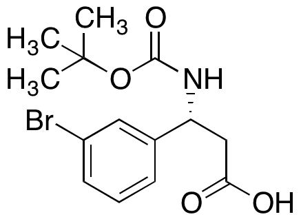 Boc-(R)-3-amino-3-(3-bromophenyl)propionic Acid - Chemical structure and product image