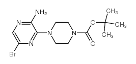 1-Boc-4-(3-amino-6-bromopyrazin-2-yl)piperazine - Chemical structure and product image
