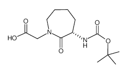(3S)-Boc-3-amino-1-carboxymethyl-caprolactame - Chemical structure and product image