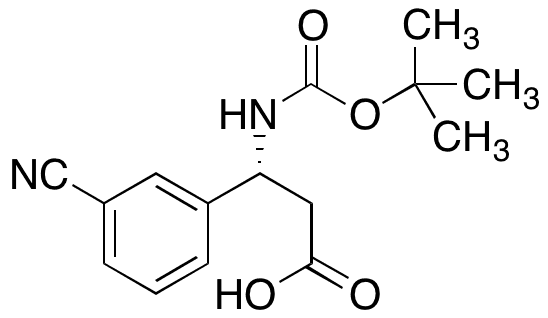 Boc-(R)-3-amino-3-(3-cyano-phenyl)-propionic Acid - Chemical structure and product image