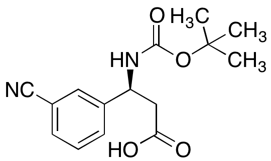 Boc-(S)-3-amino-3-(3-cyano-phenyl)-propionic Acid - Chemical structure and product image