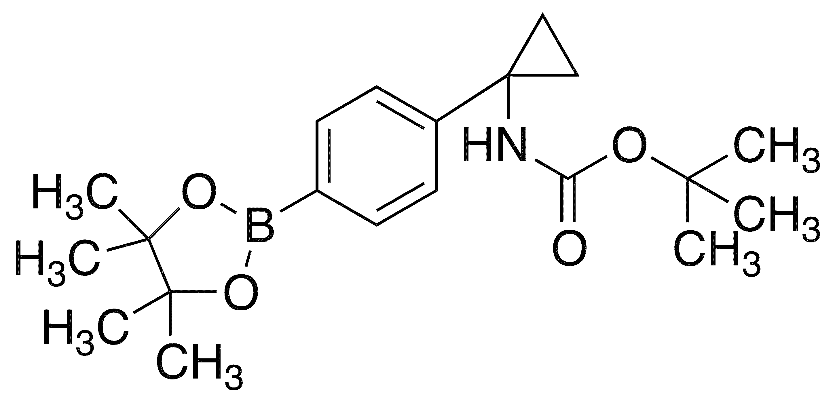 4-[1-(N-Boc-amino)cyclopropyl]phenylboronic Acid Pinacol Ester - Chemical structure and product image