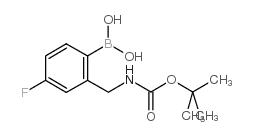 2-(N-Boc-aminomethyl)-4-fluorophenylboronic Acid - Chemical structure and product image