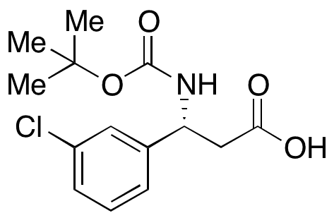 (R)â€‹-â€‹3-â€‹(Boc-â€‹amino)â€‹-â€‹3-â€‹(3-â€‹chlorophenyl)â€‹propionic Acid - Chemical structure and product image