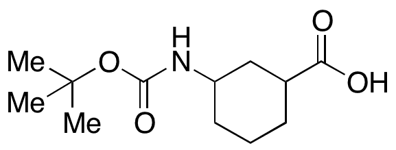 3-â€‹(Boc-â€‹amino)â€‹cyclohexanecarboxyliâ€‹c Acid - Chemical structure and product image