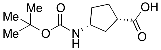 (-)-(1R,3S)-N-Boc-1-Aminocyclopentane-3-carboxylic Acid - Chemical structure and product image