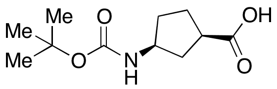 (1R,3S)-3-[(tert-Butoxycarbonyl)amino]cyclopentanecarboxylic Acid - Chemical structure and product image
