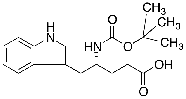 (4R)-4-[(tert-Butoxycarbonyl)amino]-5-(1H-indol-3-yl)pentanoic Acid - Chemical structure and product image