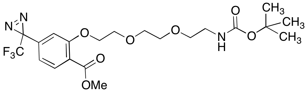 2-[2-[2-(2-t-Boc-aminoethoxy]ethoxy]ethoxy]-4-[3-(trifluoromethyl)-3H-diazirin-3-yl]benzoic Acid Methyl Ester - Chemical structure and product image