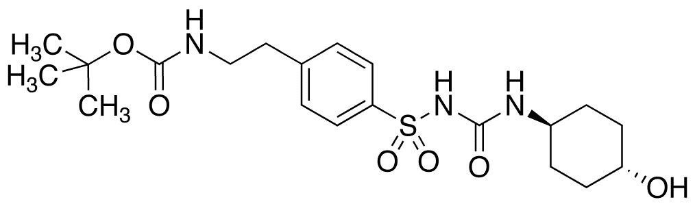 1-[4-(2-N-Boc-2-aminoethylphenyl)sulfonyl]-3-(trans-4-hydroxycyclohexyl)urea - Chemical structure and product image