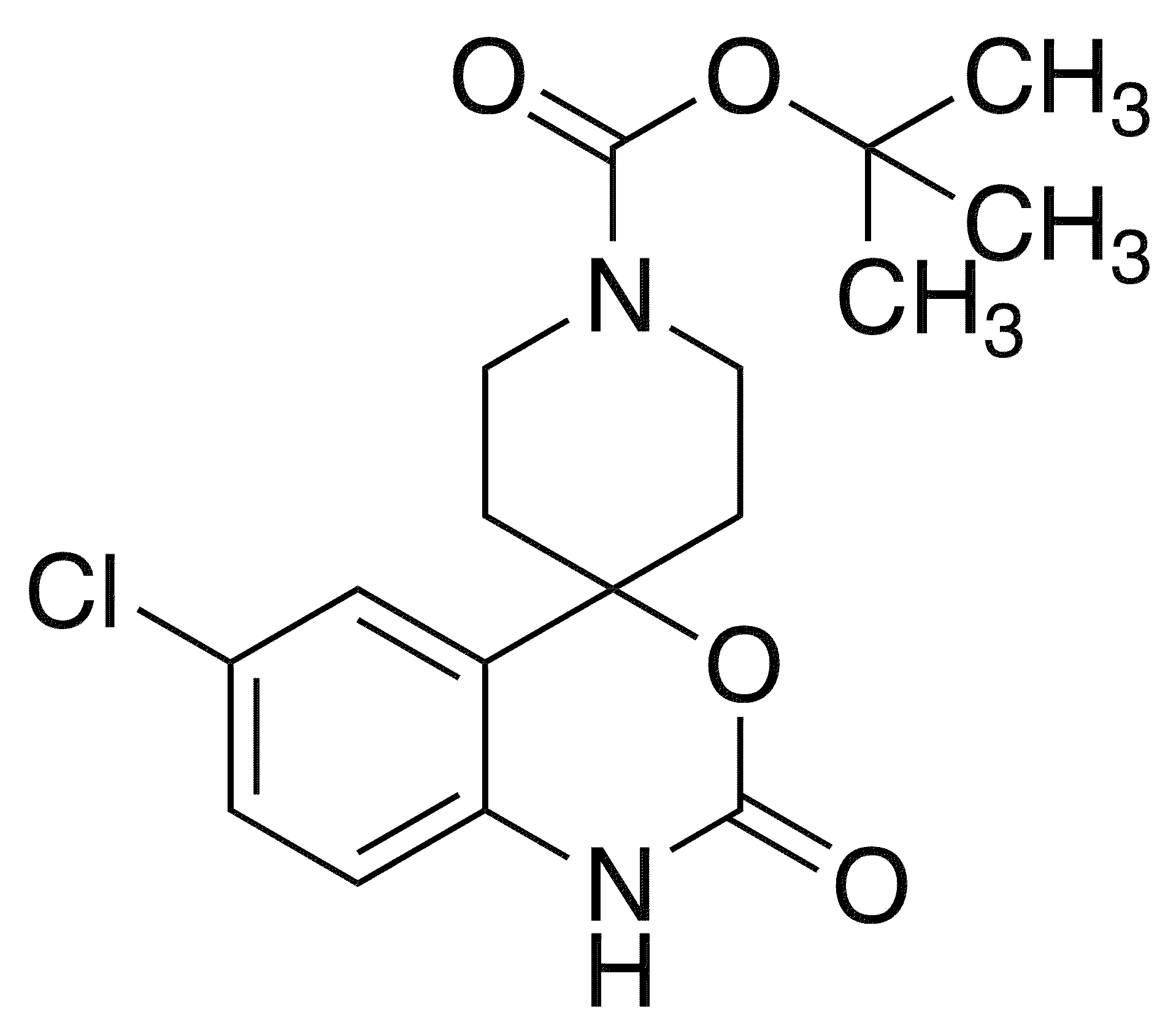 1-Boc-6-chlorospiro[4H-3,1-benzoxazine-4,4-piperidin]-2(1H)-one - Chemical structure and product image