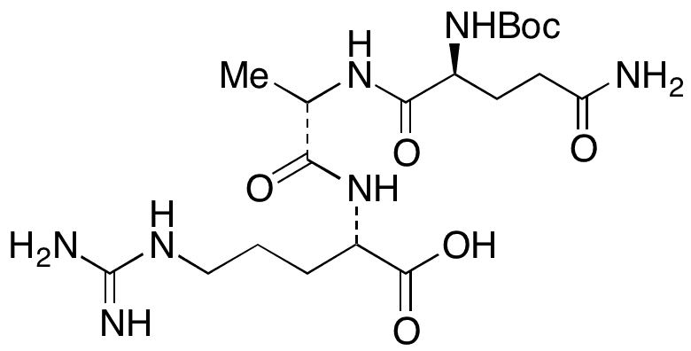 Boc-Gln-Ala-Arg - Chemical structure and product image