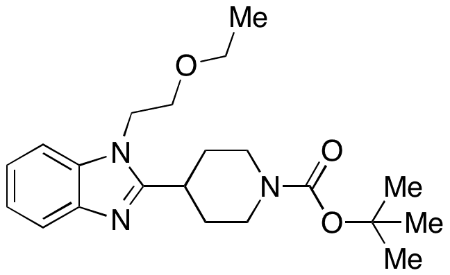 N-Boc 1-(2-Ethyoxyethyl)-2-(4-piperidinyl)-1H-benzimidazole - Chemical structure and product image