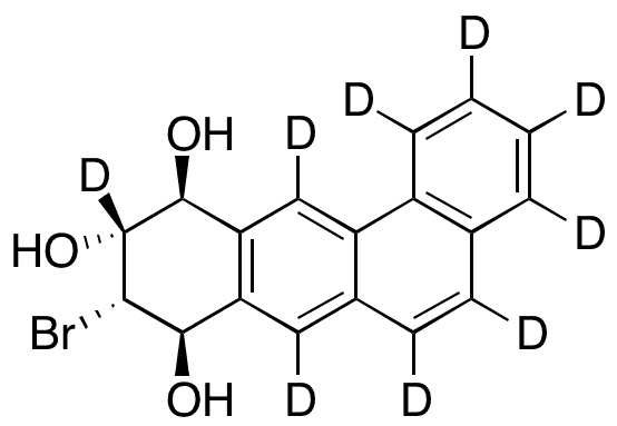 (8alpha,9beta,10beta,11alpha)-9-Bromo-8,9,10,11-tetrahydrobenz[a]anthracene-8,10,11-triol-d9 - Chemical structure and product image