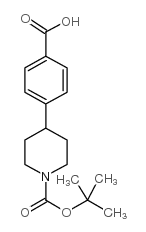 N-Boc-4-(4-carboxyphenyl) piperidine - Chemical structure and product image