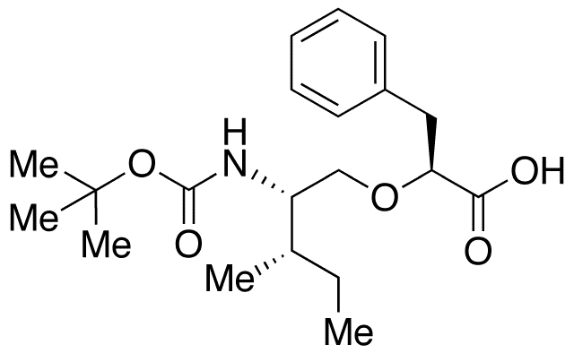 (2S)-[(2S)-t-Boc-amino-(3S)-methyl-1-pentyloxy]-3-phenylpropionic Acid - Chemical structure and product image