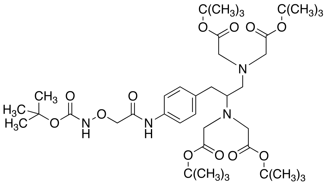 4-(N-Boc-aminoxyacetamido)benzyl Ethylenediaminetetraacetic Acid, Tetra(t-butyl) Ester - Chemical structure and product image