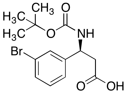 Boc-(S)-3-Amino-3-(3-bromophenyl)propionic Acid - Chemical structure and product image