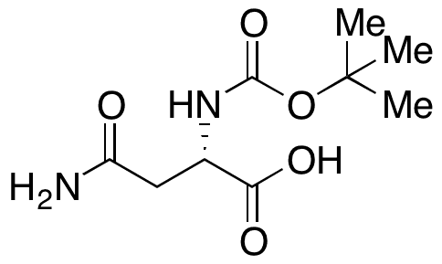 NÎ±-Boc-L-asparagine - Chemical structure and product image