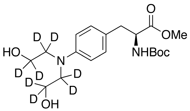 N-Boc-4-[bis(2-hydroxyethyl-d4)amino]-L-phenylalanine Methyl Ester - Chemical structure and product image