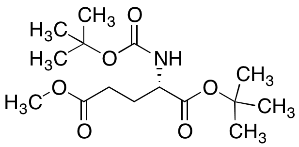 N-Boc 1-O-t-Butyl 5-O-Methoxy L-Glutamic Acid - Chemical structure and product image