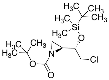 N-t-Boc-2S-1S-butyldimethylsilyloxy-2-chloroethyl)aziridine - Chemical structure and product image