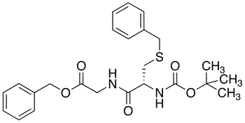 N-Boc-S-Bzl-L-Cys-Gly-OBzl - Chemical structure and product image