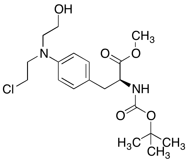 N-Boc-4-[(2-chloroethyl)(2-hydroxyethyl)amino]-L-phenylalanine Methyl Ester - Chemical structure and product image