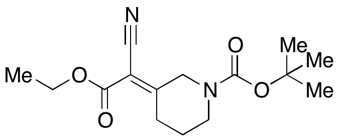N-Boc-3-(1-cyano-2-ethoxy-2-oxoethylidene)-1-piperidine - Chemical structure and product image