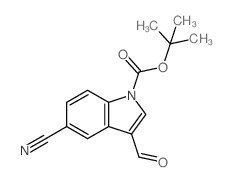 1-Boc-5-cyano-3-formylindole - Chemical structure and product image