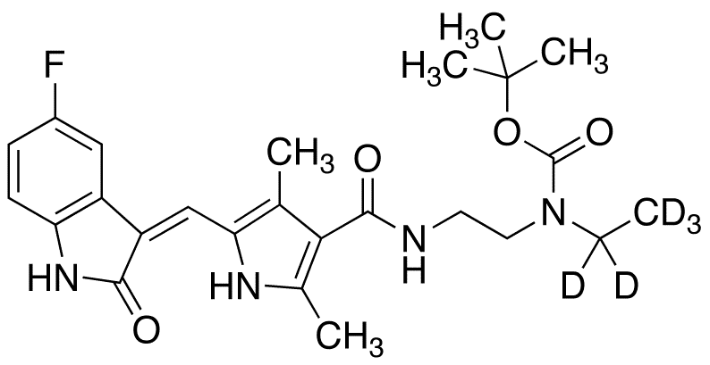 N-Boc-N-desethyl Sunitinib-d5 - Chemical structure and product image