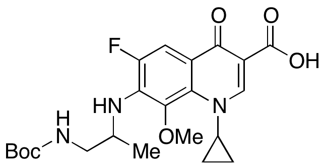 N-Boc,N,N-Desethylene Iso Gatifloxacin - Chemical structure and product image